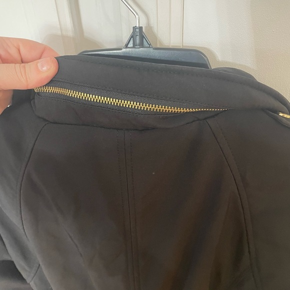 Michael Kors Black Asymmetrical Trench Coat, Size Small - Picture 5 of 7